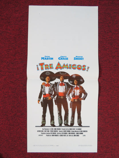 THREE AMIGOS! ITALIAN LOCANDINA POSTER STEVE MARTIN CHEVY CHASE MARTIN SHORT '87