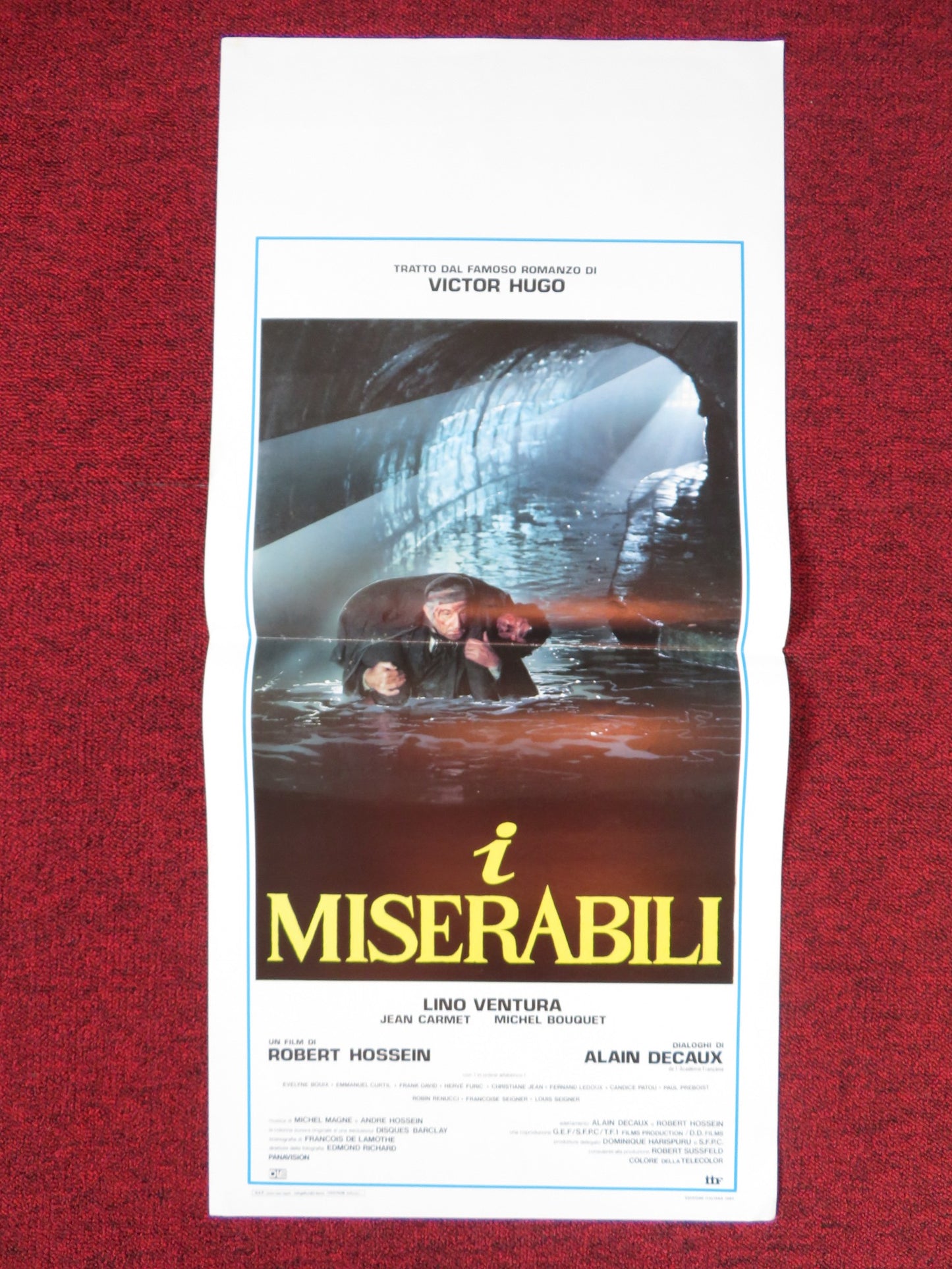 LES MISERABLES ITALIAN LOCANDINA POSTER LINO VENTURA JEAN CARMET 1984