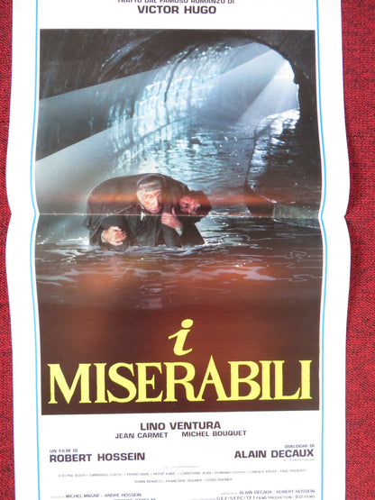 LES MISERABLES ITALIAN LOCANDINA POSTER LINO VENTURA JEAN CARMET 1984