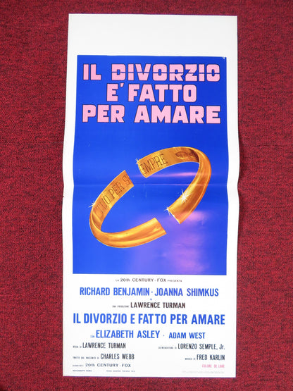 THE MARRIAGE OF A YOUNG STOCKBROKER ITALIAN LOCANDINA POSTER R. BENJAMIN 1972