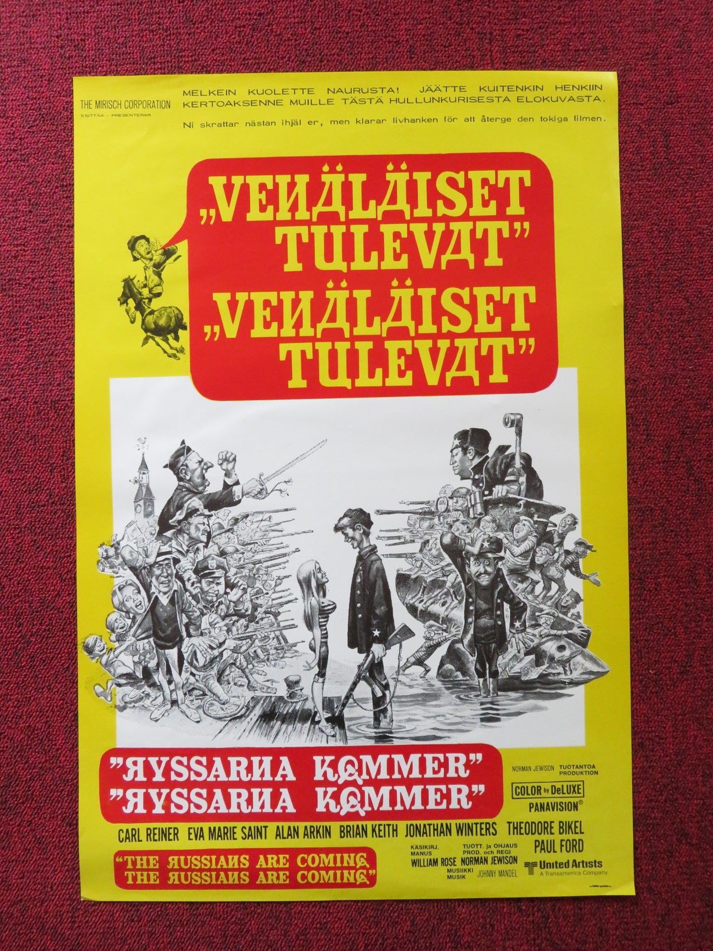 THE RUSSIANS ARE COMING THE RUSSIANS ARE COMING FINNISH POSTER CARL REINER R1970