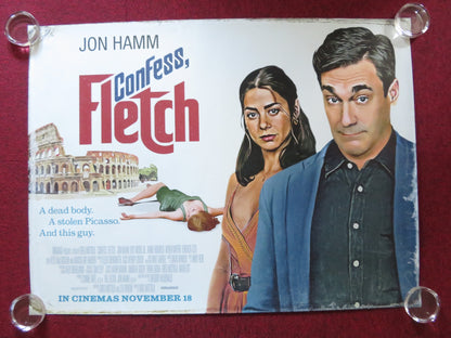 CONFESS, FLETCH UK QUAD ROLLED POSTER JON HAMM CAITLIN ZERRA ROSE 2022