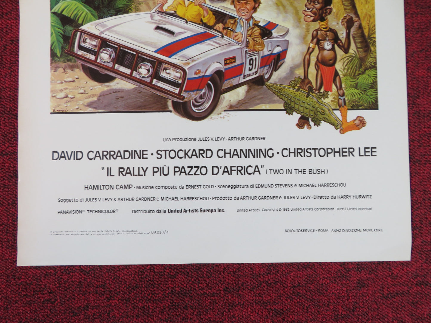 SAFARI 3000 ITALIAN LOCANDINA POSTER STOCKARD CHANNING DAVID CARRADINE 1982