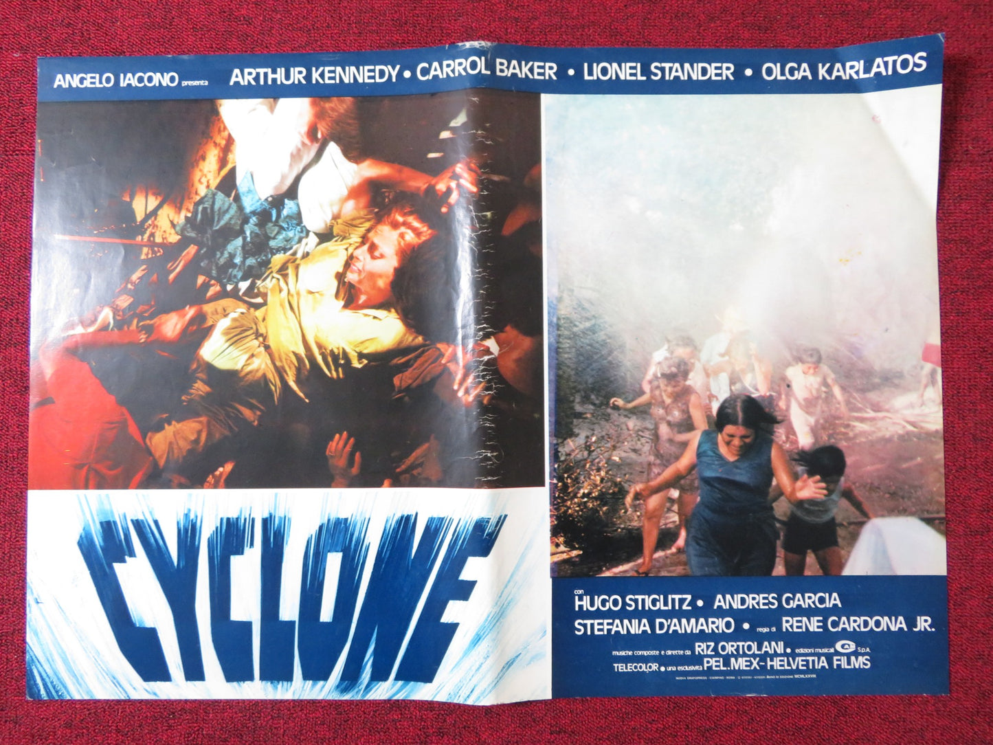 CYCLONE - A ITALIAN FOTOBUSTA POSTER ARTHUR KENNEDY CARROL BAKER 1978