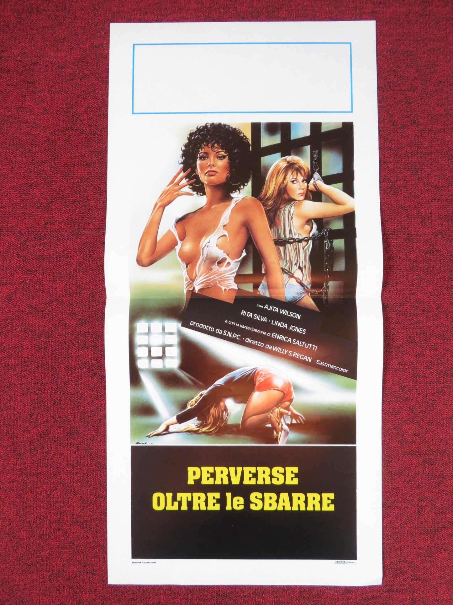 HELL BEHIND THE BARS ITALIAN LOCANDINA POSTER AJITA WILSON RITA SILVA 1983