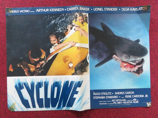 CYCLONE - D ITALIAN FOTOBUSTA POSTER ARTHUR KENNEDY CARROL BAKER 1978