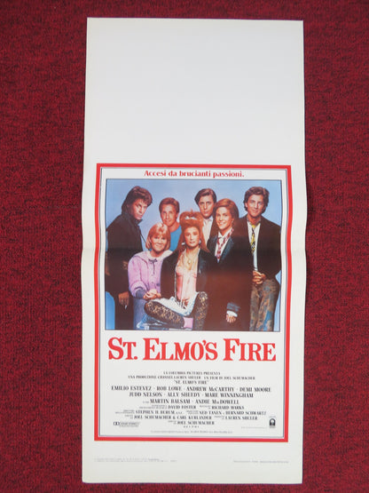 ST. ELMO'S FIRE ITALIAN LOCANDINA POSTER EMILIO ESTEVEZ ROB LOWE DEMI MOORE 1985