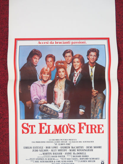 ST. ELMO'S FIRE ITALIAN LOCANDINA POSTER EMILIO ESTEVEZ ROB LOWE DEMI MOORE 1985