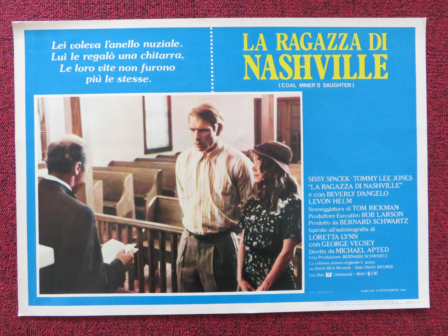 COAL MINER'S DAUGHTER - B ITALIAN FOTOBUSTA POSTER SISSY SPACEK LEE JONES 1980