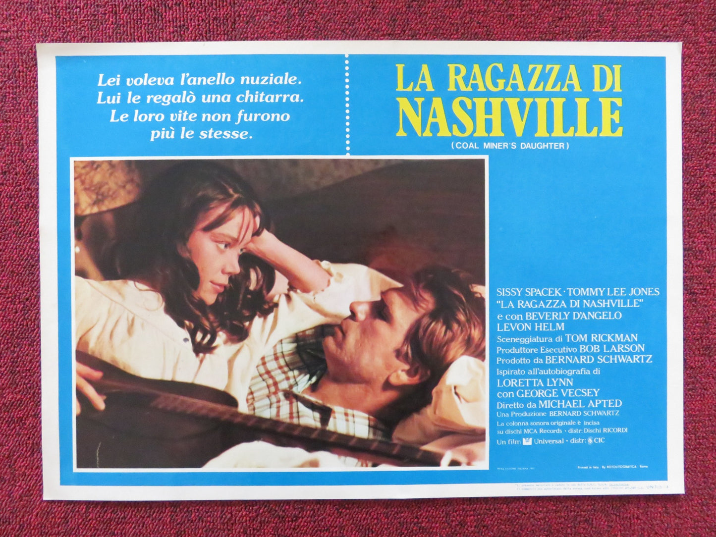 COAL MINER'S DAUGHTER - C ITALIAN FOTOBUSTA POSTER SISSY SPACEK LEE JONES 1980