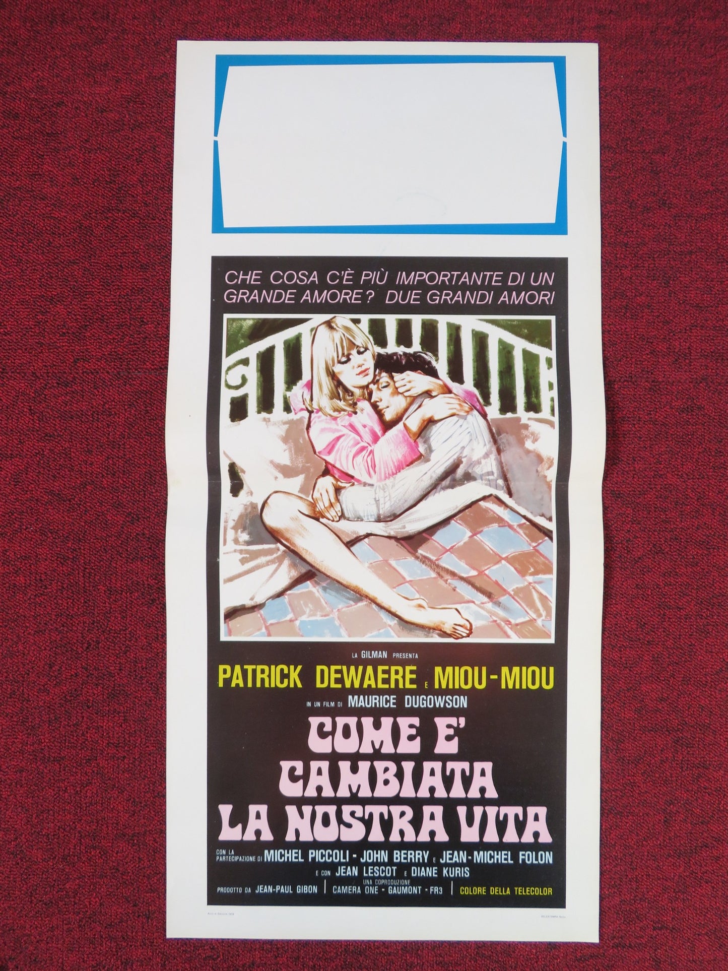 COME E' CAMBIATA LA NOSTRA VITA ITALIAN LOCANDINA POSTER PATRICK DEWAERE 1978