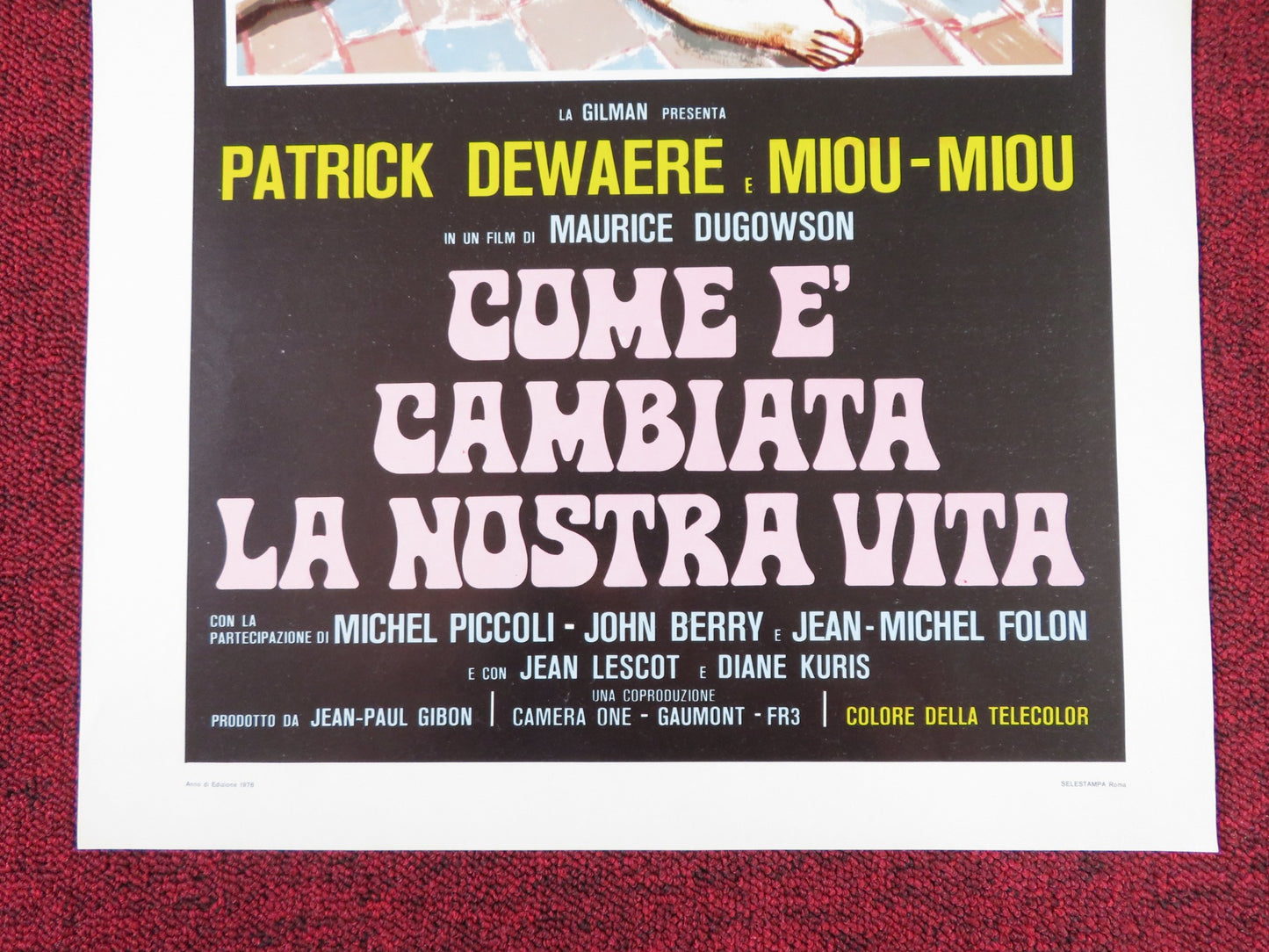 COME E' CAMBIATA LA NOSTRA VITA ITALIAN LOCANDINA POSTER PATRICK DEWAERE 1978