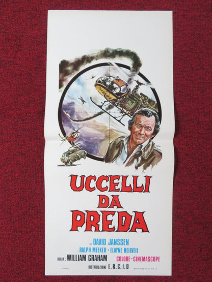 BIRDS OF PREY ITALIAN LOCANDINA POSTER DAVID JANSSEN RALPH MEEKER 1973