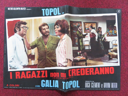 THE BOYS WILL NEVER BELIEVE IT - B ITALIAN FOTOBUSTA POSTER TOPOL CHANCE 1971