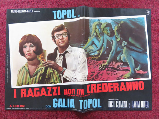 THE BOYS WILL NEVER BELIEVE IT - C ITALIAN FOTOBUSTA POSTER TOPOL CHANCE 1971