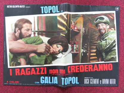 THE BOYS WILL NEVER BELIEVE IT - E ITALIAN FOTOBUSTA POSTER TOPOL CHANCE 1971