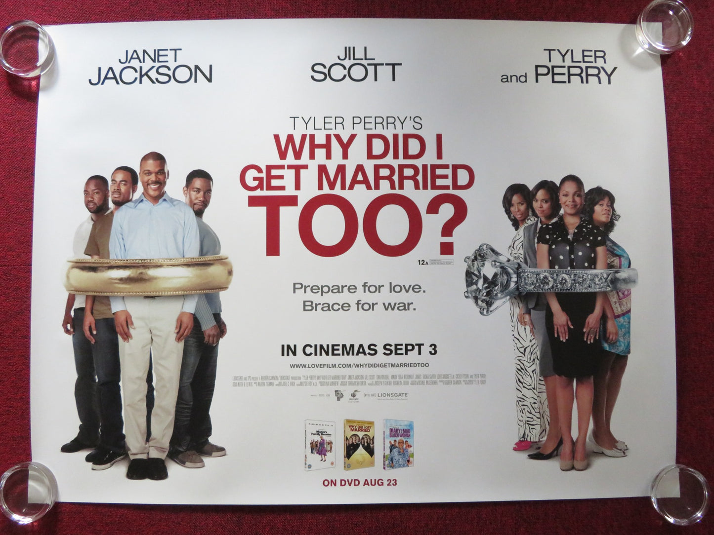 WHY DID I GET MARRIED TOO? UK QUAD ROLLED POSTER JANET JACKSON TYLER PERRY 2010