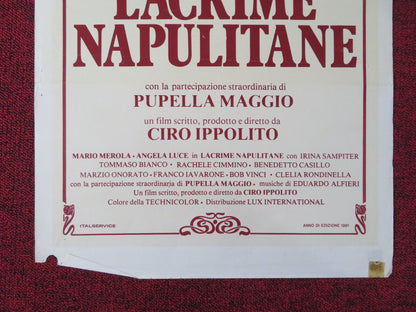 LACRIME NAPULITANE ITALIAN LOCANDINA POSTER MARIO MEROLA ANGELA LUCE 1981