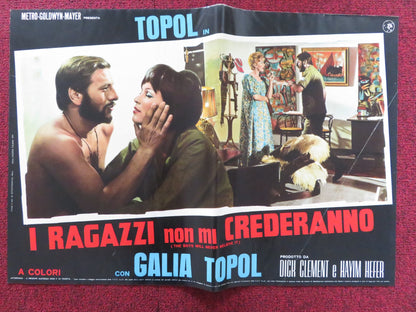 THE BOYS WILL NEVER BELIEVE IT - H ITALIAN FOTOBUSTA POSTER TOPOL CHANCE 1971