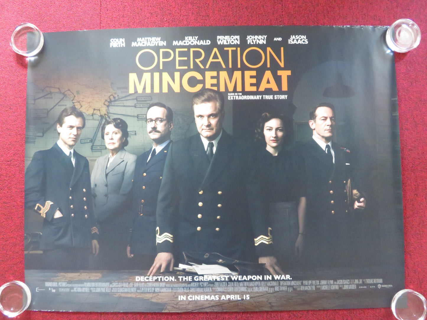 OPERATION MINCEMEAT UK QUAD ROLLED POSTER COLIN FIRTH MATTHEW MACFADYEN 2021