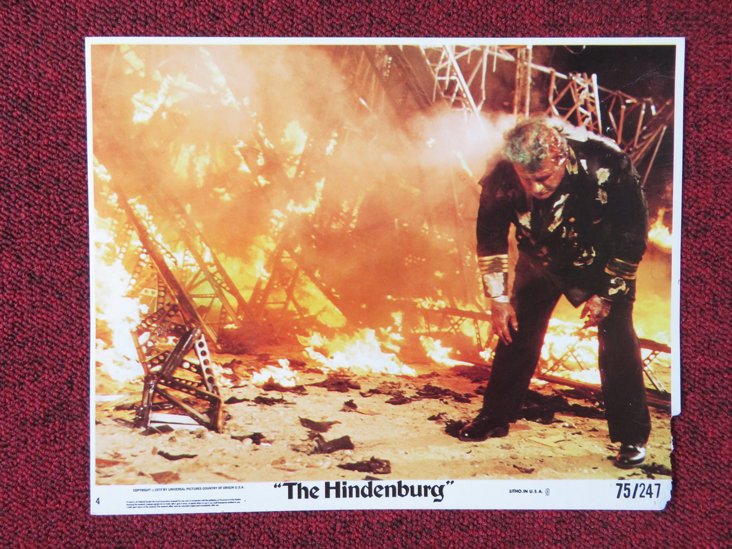 THE HINDENBURG- 4 LOBBY CARD- GEORGE C.SCOTT ANNE BANCROFT 1975