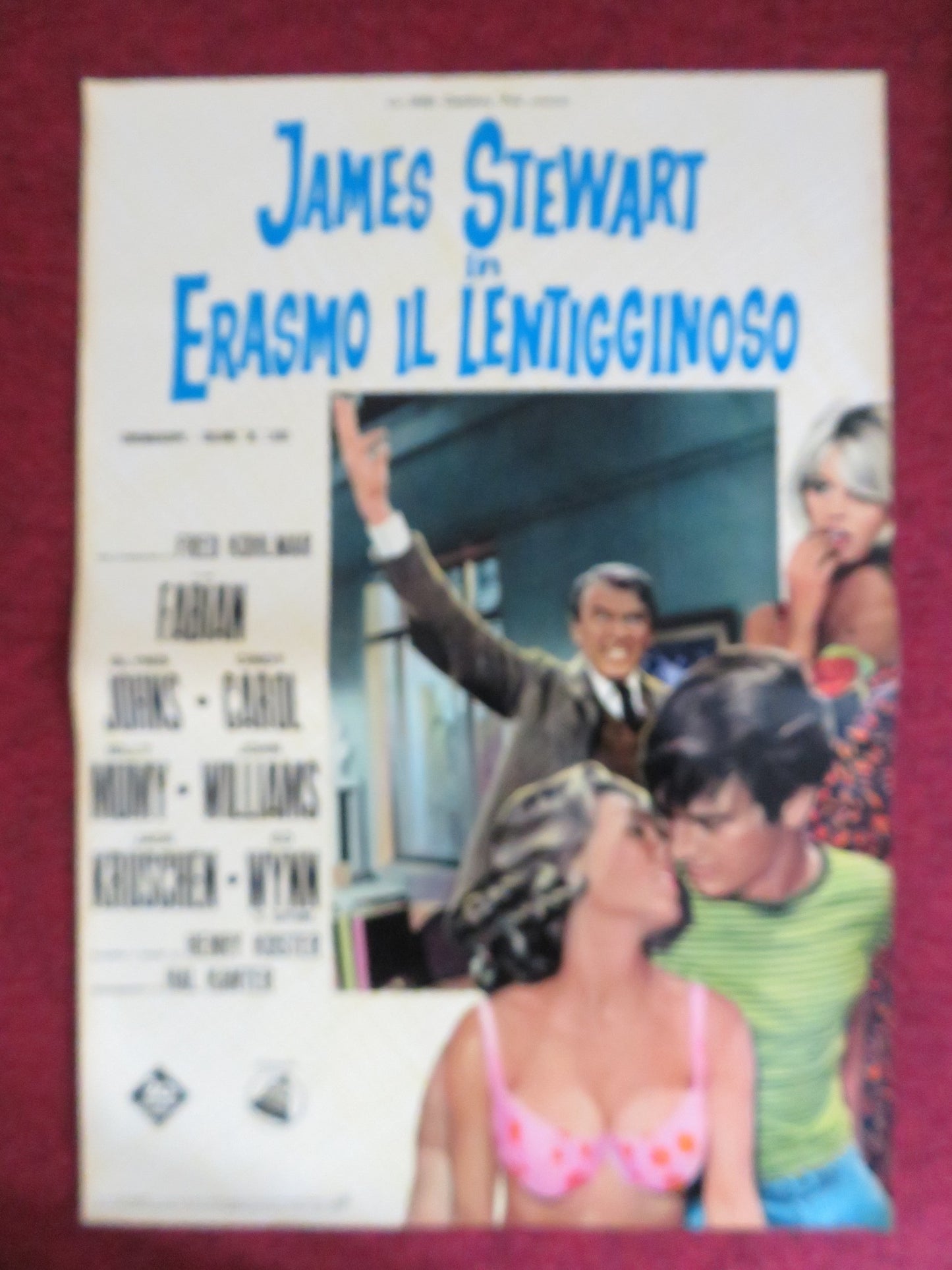 DEAR BRIGITTE - C ITALIAN FOTOBUSTA POSTER JAMES STEWART GLYNIS JOHNS 1965