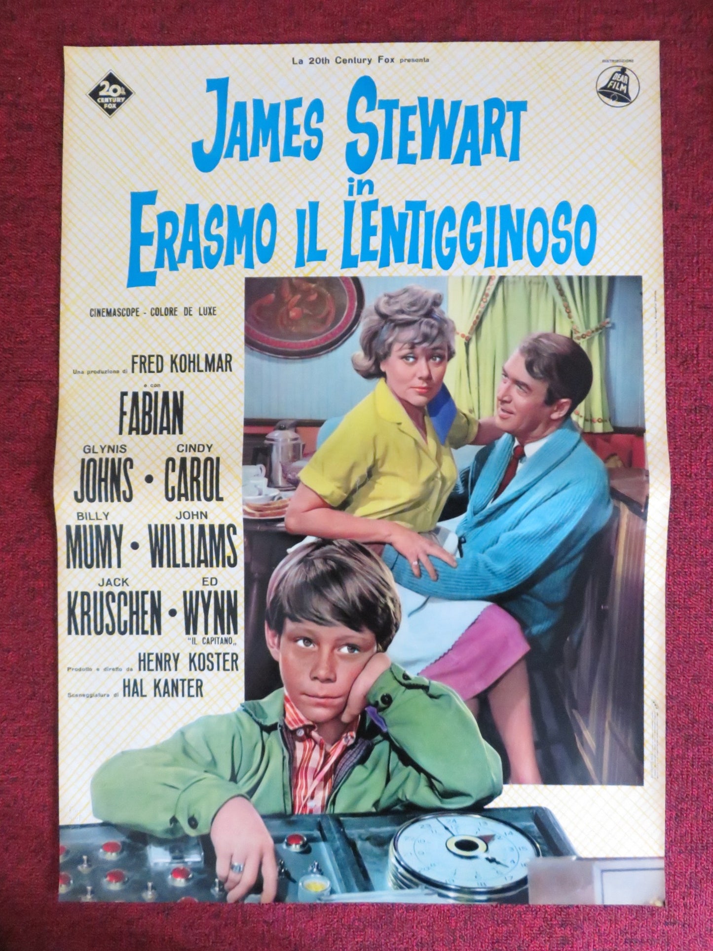 DEAR BRIGITTE - D ITALIAN FOTOBUSTA POSTER JAMES STEWART GLYNIS JOHNS 1965