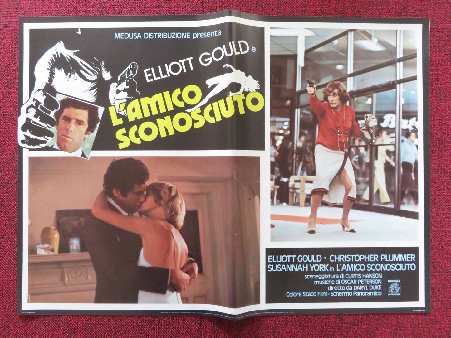 THE SILENT PARTNER - F ITALIAN FOTOBUSTA POSTER ELLIOTT GOULD PLUMMER 1978