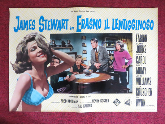 DEAR BRIGITTE - F ITALIAN FOTOBUSTA POSTER JAMES STEWART GLYNIS JOHNS 1965