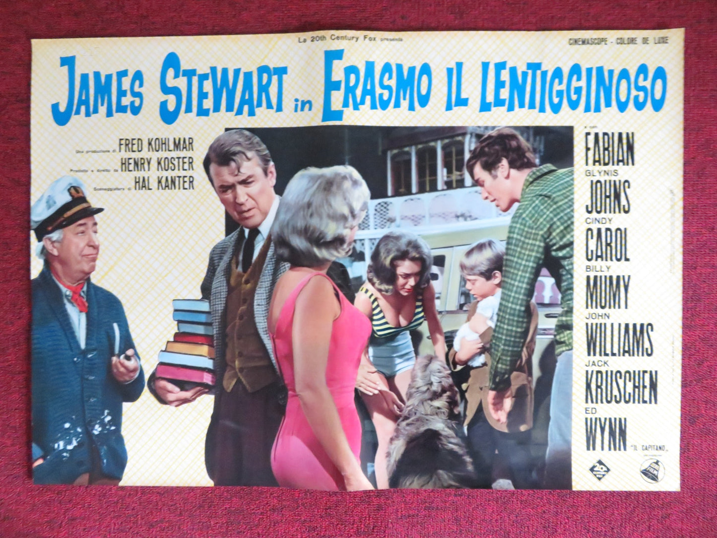 DEAR BRIGITTE - G ITALIAN FOTOBUSTA POSTER JAMES STEWART GLYNIS JOHNS 1965