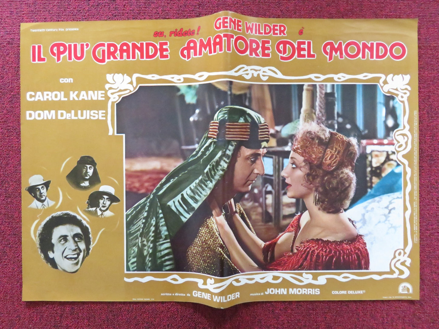 THE WORLD'S GREATEST LOVER - D ITALIAN FOTOBUSTA POSTER GENE WILDER KANE 1977