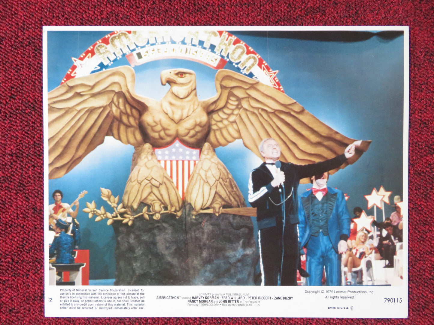 AMERICATHON- 2 LOBBY CARD HARVEY KORMAN  FRED WILLARD 1979