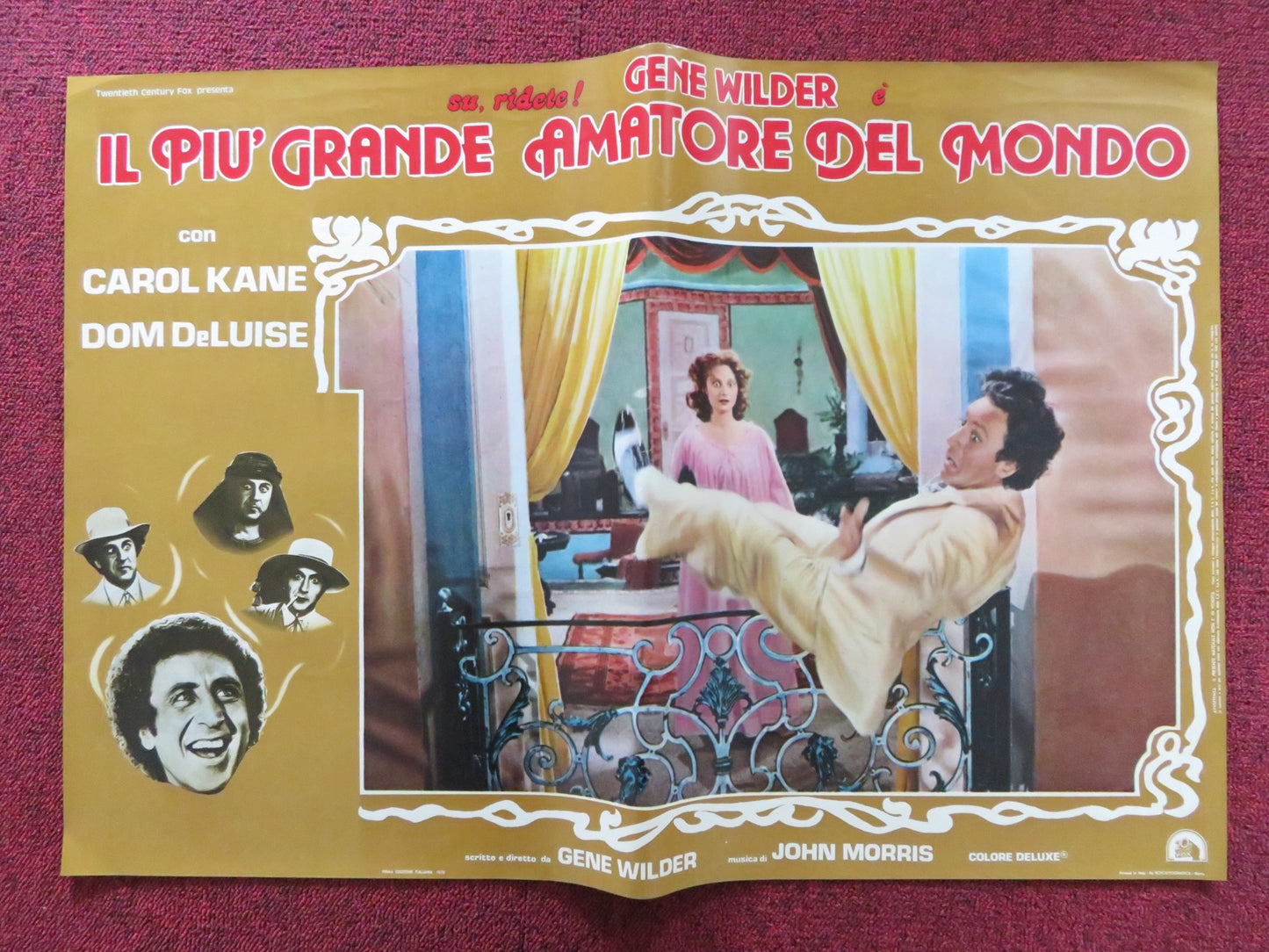 THE WORLD'S GREATEST LOVER - E ITALIAN FOTOBUSTA POSTER GENE WILDER KANE 1977