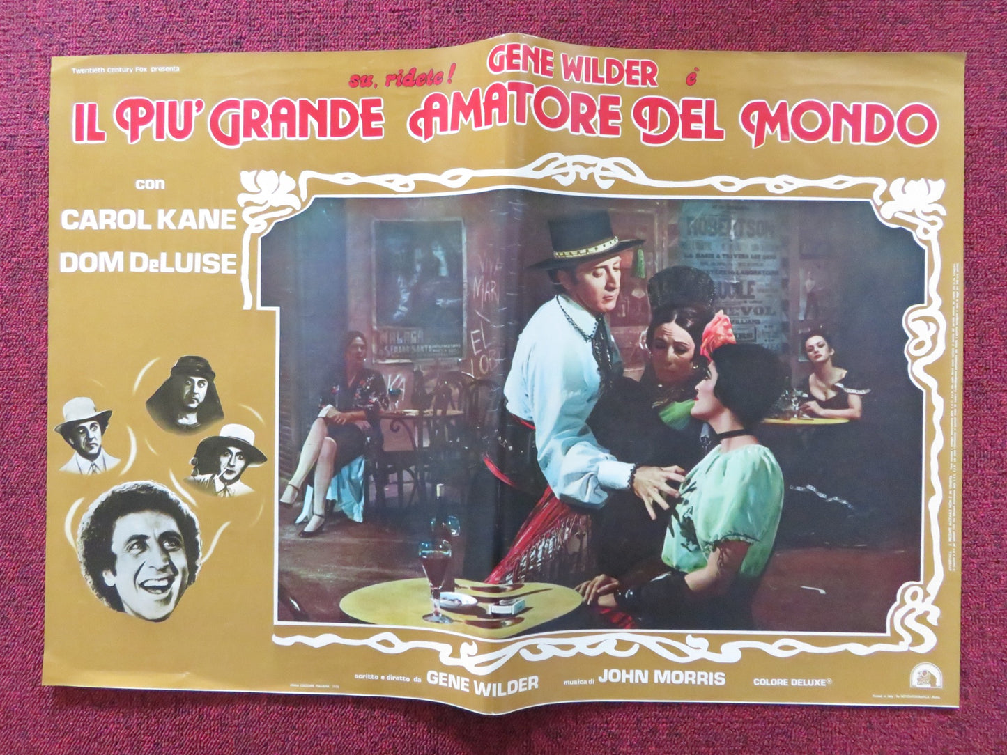 THE WORLD'S GREATEST LOVER - H ITALIAN FOTOBUSTA POSTER GENE WILDER KANE 1977