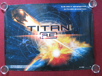 TITAN A. E. UK QUAD ROLLED POSTER DREW BARRYMORE JIM BREUER 2000