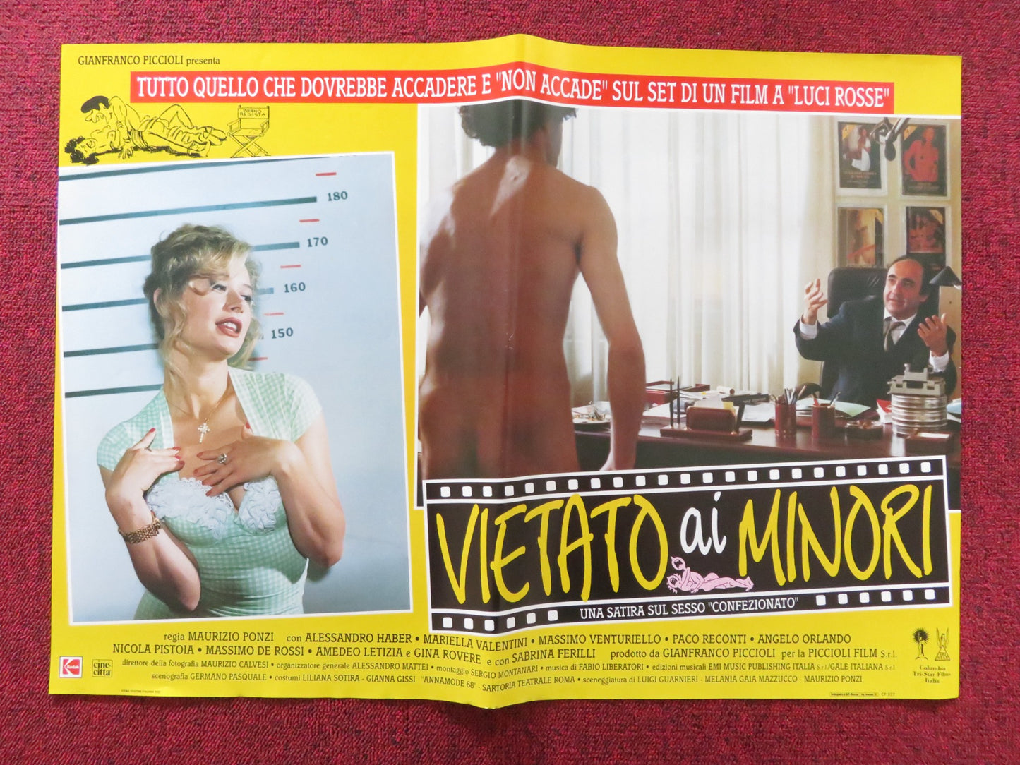 VIETATO AI MINORI - E ITALIAN FOTOBUSTA POSTER ALESSANDRO HABER VALENTINI 1992