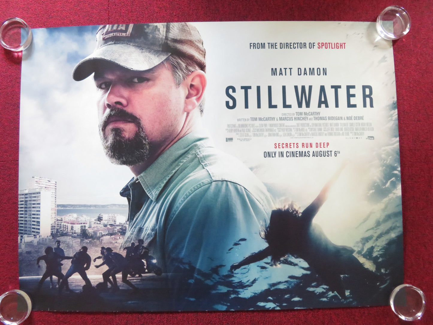 STILLWATER UK QUAD ROLLED POSTER MATT DAMON CAMILLE COTTIN 2021