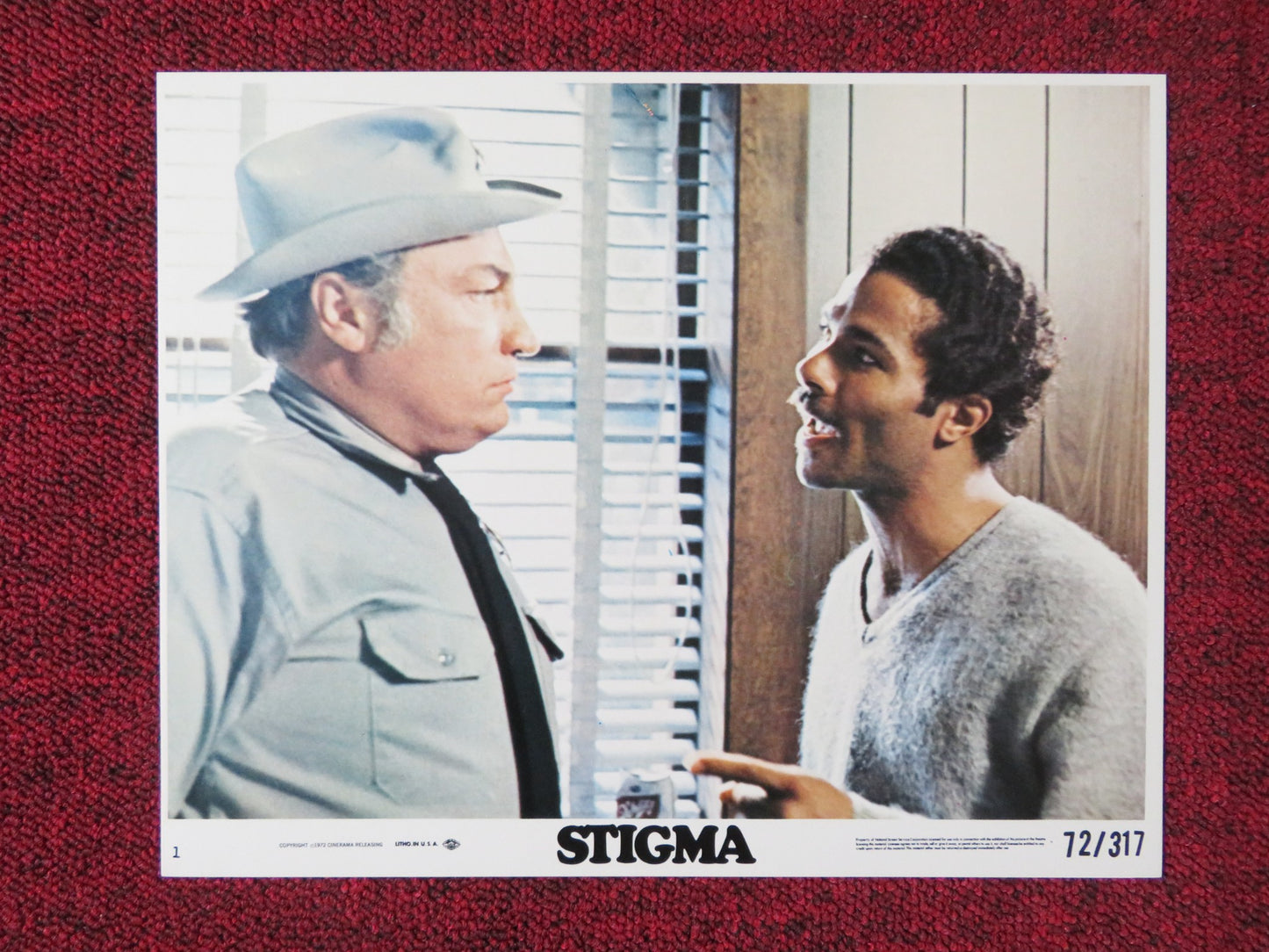 STIGMA - 1 LOBBY CARD PHILIP MICHAEL THOMAS JOSIE JOHNSON 1972