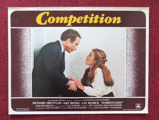 THE COMPETITION - F ITALIAN FOTOBUSTA POSTER RICHARD DREYFUSS AMY IRVING 1980