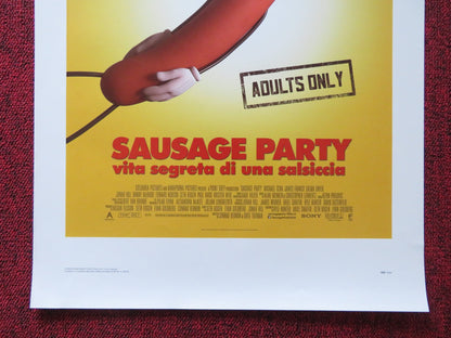 SAUSAGE PARTY ITALIAN LOCANDINA POSTER ALISTAIR ABELL IRIS APATOW 2016