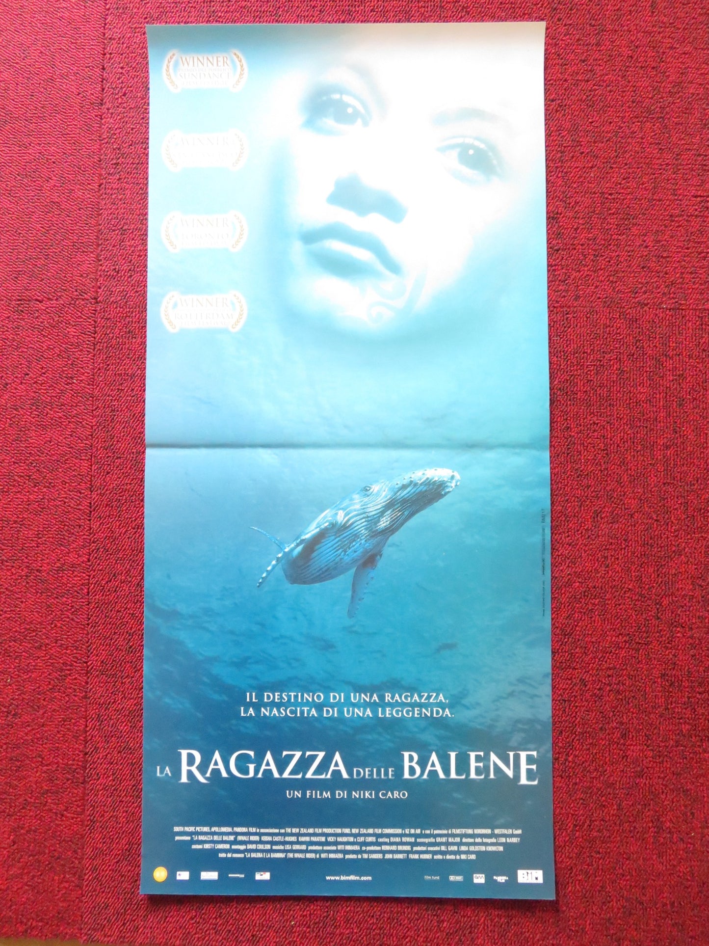 WHALE RIDER ITALIAN LOCANDINA POSTER KEISHA CASTLE-HUGHES RAWIRI PARATENE 2002