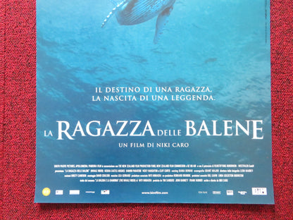 WHALE RIDER ITALIAN LOCANDINA POSTER KEISHA CASTLE-HUGHES RAWIRI PARATENE 2002