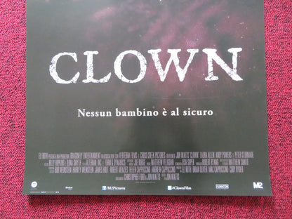 CLOWN ITALIAN LOCANDINA POSTER ANDY POWERS LAURA ALLEN 2014