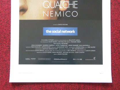 THE SOCIAL NETWORK ITALIAN LOCANDINA POSTER JESSE EISENBERG ROONEY MARA 2010