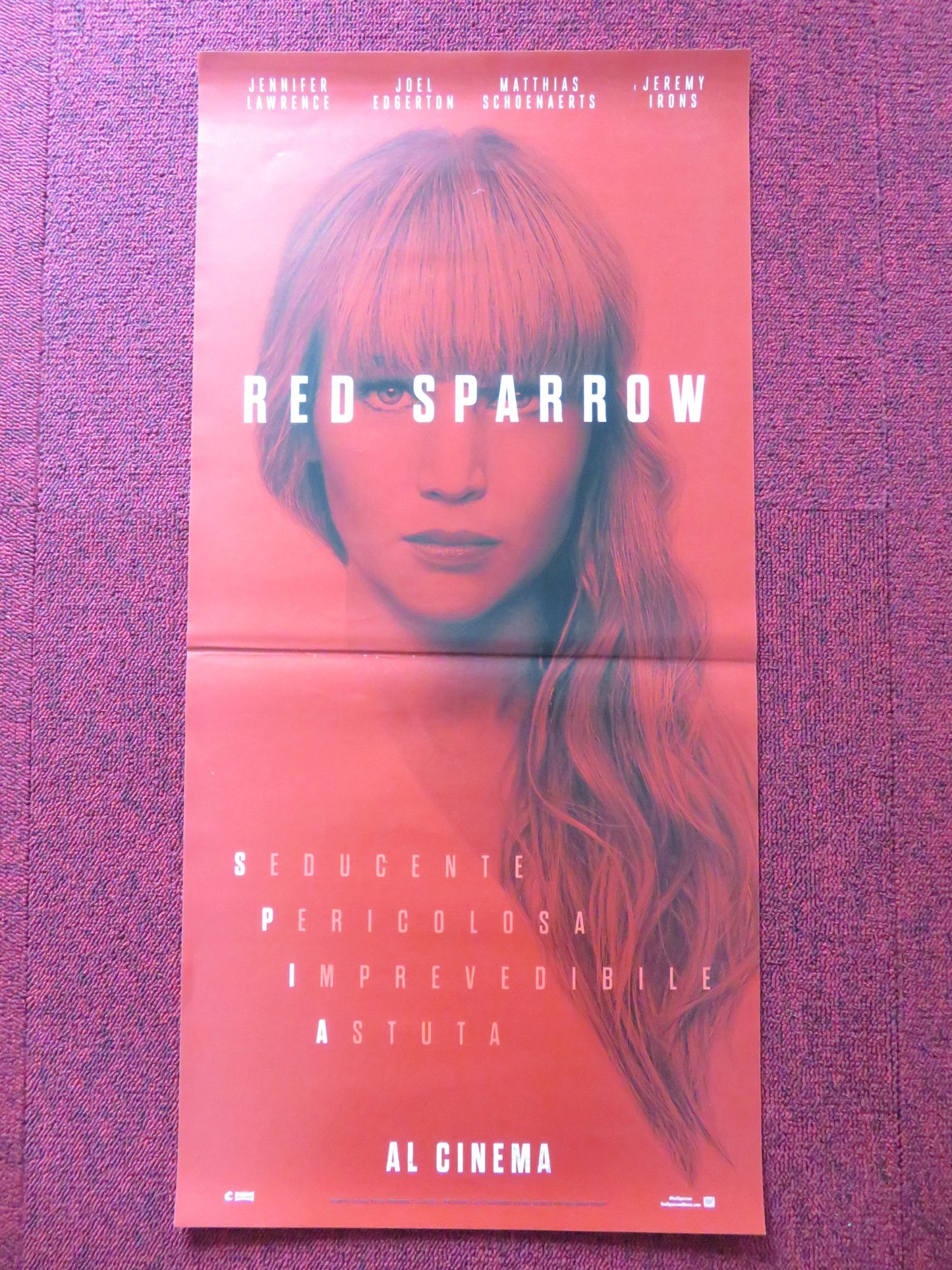 RED SPARROW ITALIAN LOCANDINA POSTER JENNIFER LAWRENCE JOEL EDGERTON 2018