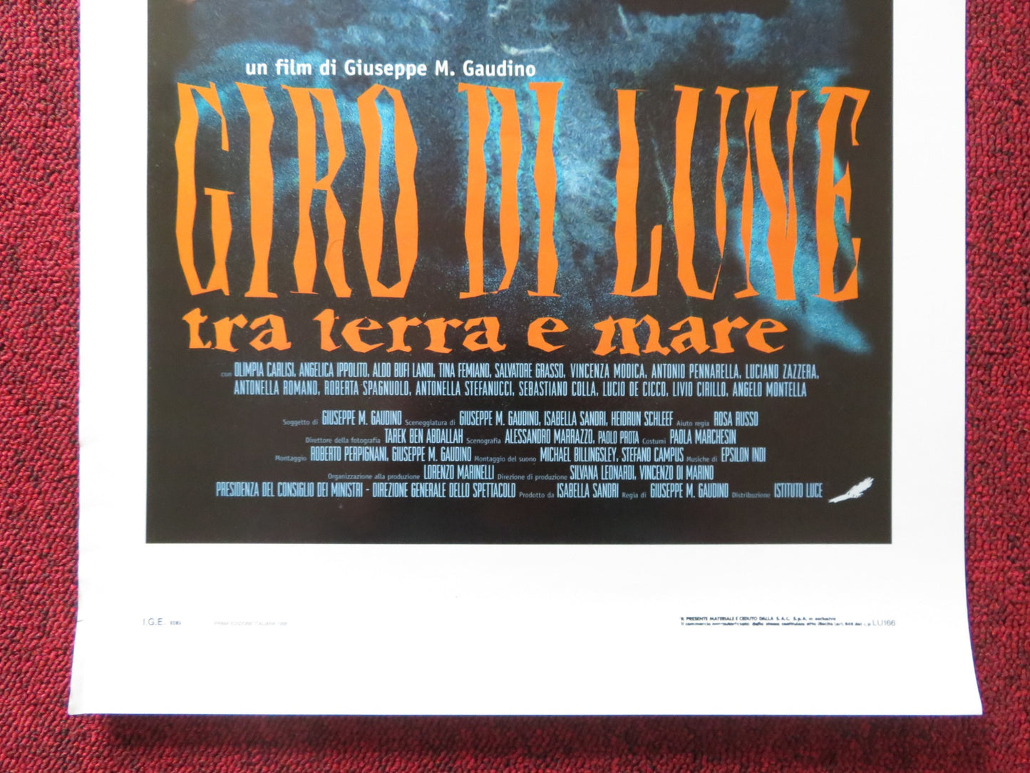 GIRO DI LUNE TRA TERRA E MARE ITALIAN LOCANDINA POSTER OLIMPIA CARLISI 1997