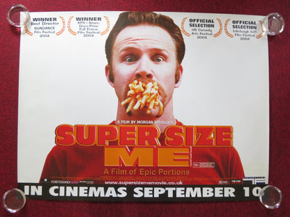 SUPER SIZE ME UK QUAD ROLLED POSTER MORGAN SPURLOCK 2004