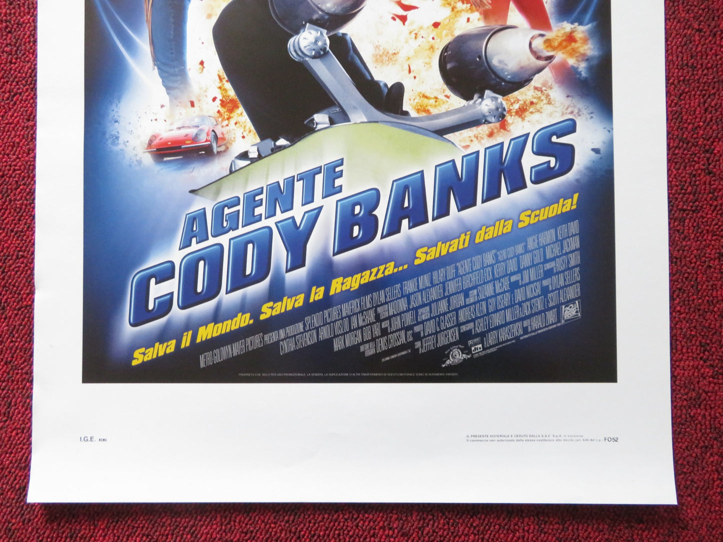 AGENT CODY BANKS ITALIAN LOCANDINA POSTER FRANKIE MUNIZ HILARY DUFF 2003