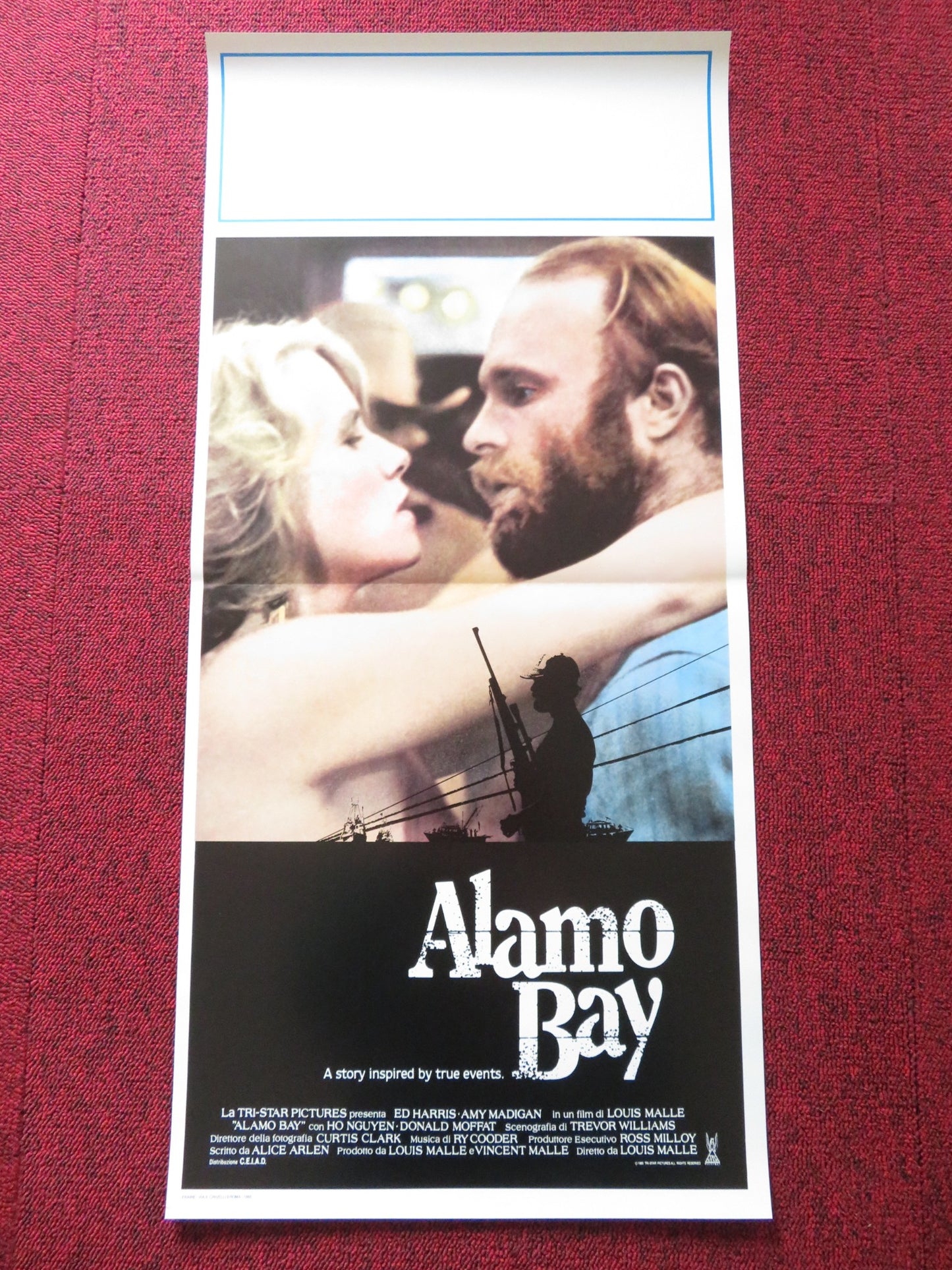 ALAMO BAY ITALIAN LOCANDINA POSTER AMY MADIGAN ED HARRIS 1985