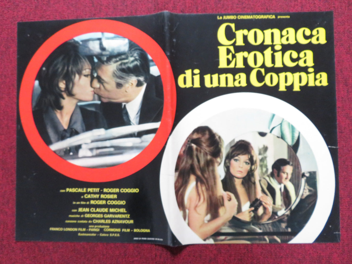 CHRONIQUE D'UN COUPLE - E ITALIAN FOTOBUSTA POSTER ROGER COGGIO P. PETIT 1972